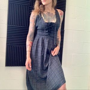 Vintage Corset Pinafore Dress